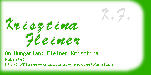 krisztina fleiner business card